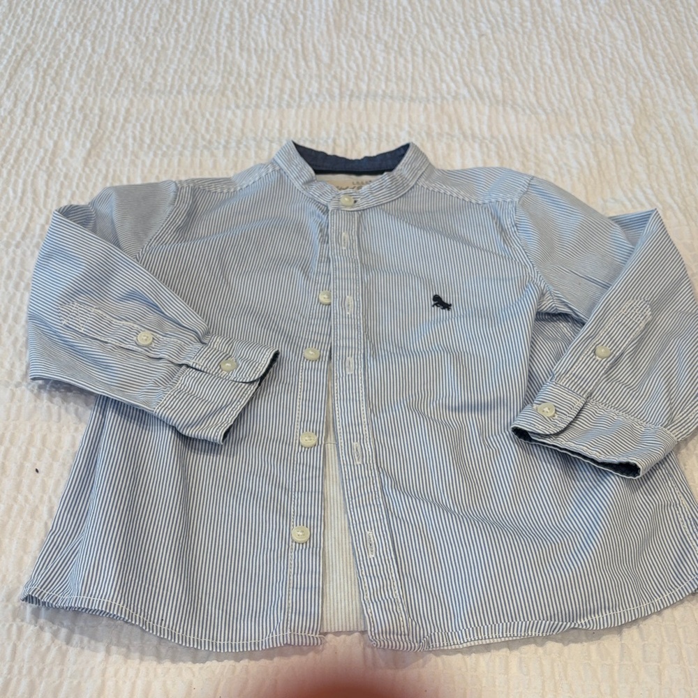 Label of Graded Goods by H & M Blue and White Striped Toddler Shirt